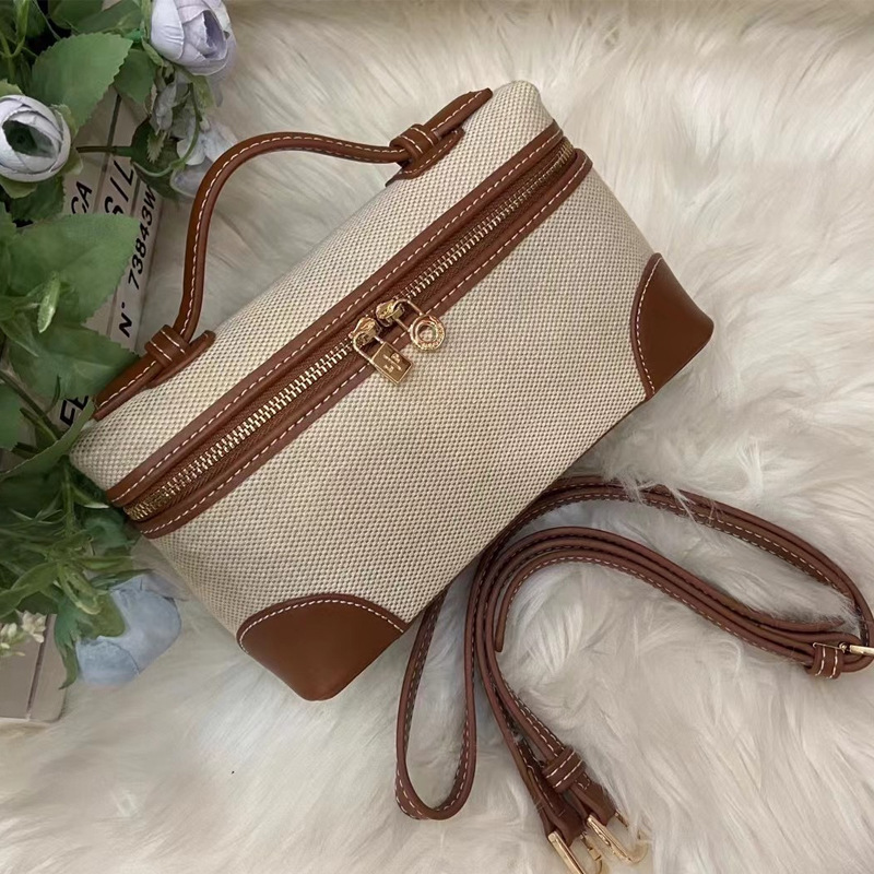 Women's Canvas Mini Bag 2025 Summer New Arrival Korean Style Fashion Single Shoulder Crossbody Casual Versatile Square Bucket Bag - Thumbnail 8
