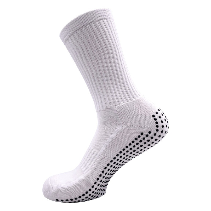 Fabricante en stock calcetines de fútbol antideslizantes de color sólido dispensación absorción de choque resistente al desgaste toalla inferior calcetines deportivos hombres sudor-absorbente transpirable