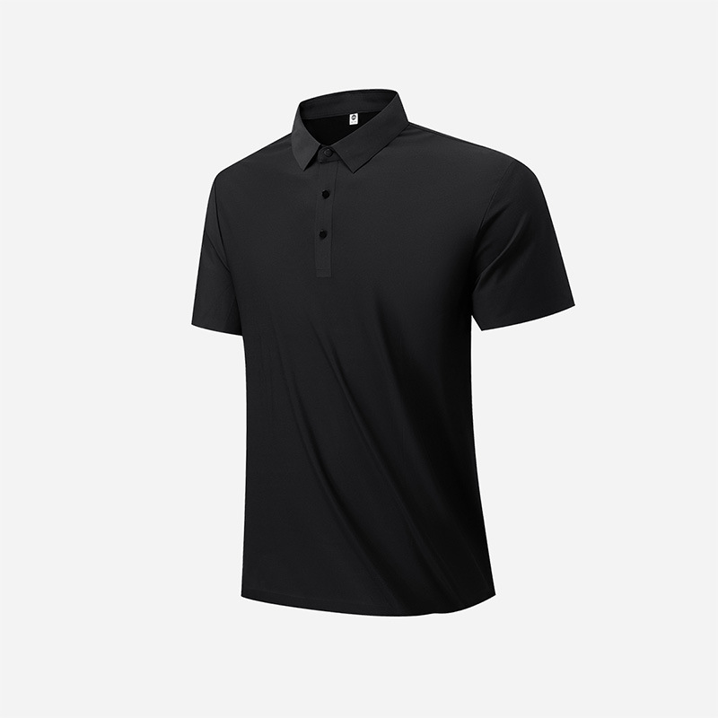 New Spring/Summer Men's Short-Sleeve T-Shirt, Made of Nylon and Spandex, Seamless and Thin, Business Style with Polo Shirt