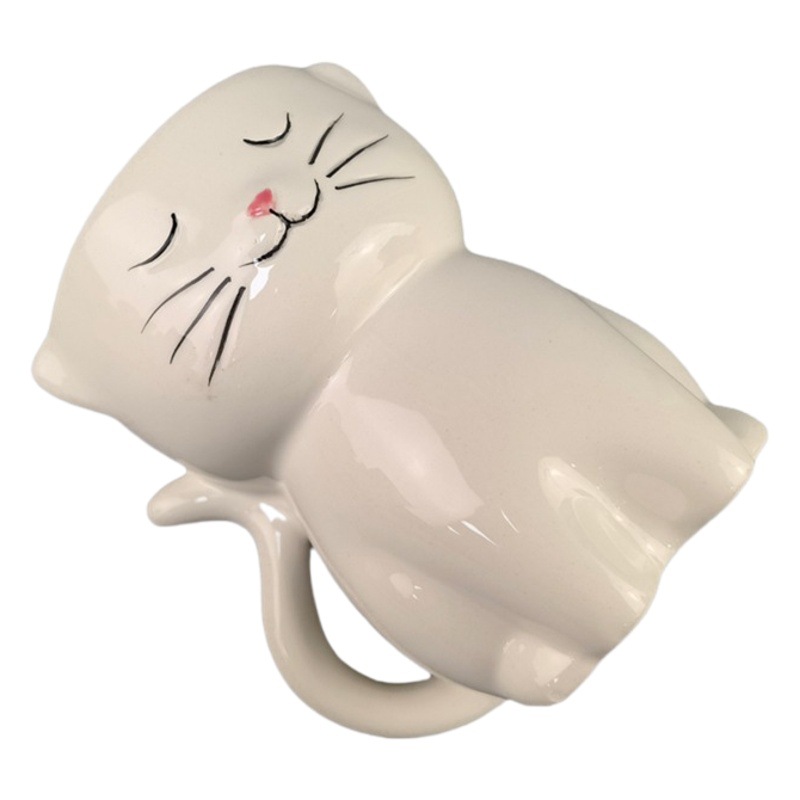 Taza de agua de cerámica para gatos cuidadosamente seleccionada para niñas, taza de café para el hogar, taza para beber, taza de oficina, taza de pareja de dibujos animados