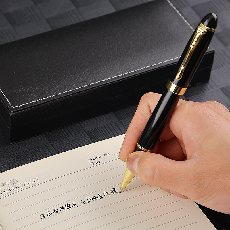 Bolígrafo de firma de alta calidad logotipo de regalo de negocios pluma neutra pluma de metal pesada sensación de bolígrafo de grabación