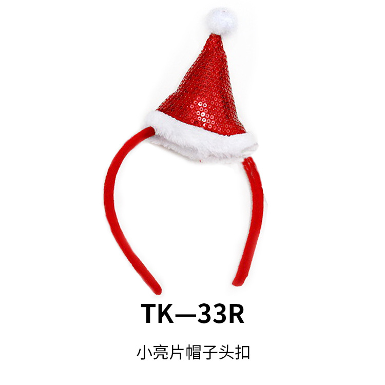 Diadema decorativa navideña con cuernos de reno y diadema de muñeco de nieve, decoraciones para fiestas navideñas, accesorios para la cabeza para adultos y niños, reno. image 32
