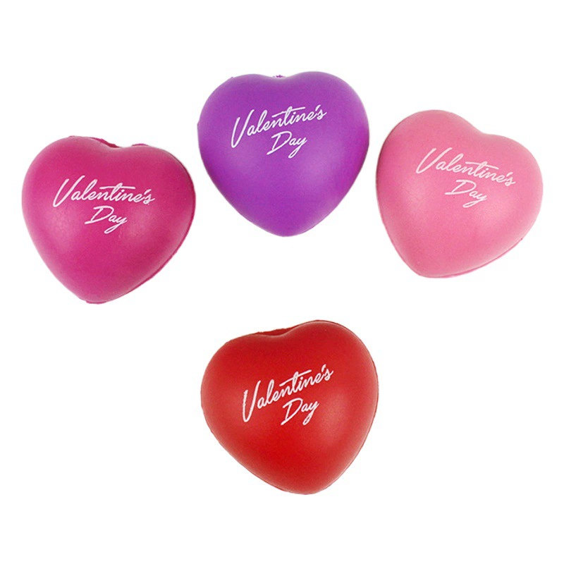 Трансграничные взрывы Сердца на День Святого Валентина маленькие подарки PU губчатый шар декомпрессионные игрушки цвет шарик давления в форме сердца оптом