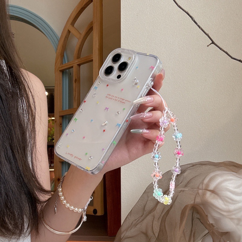 Lente de polvo brillante coreana ins color estrella 16ProMax iphone13/14 para Apple 15 funda para teléfono móvil 16