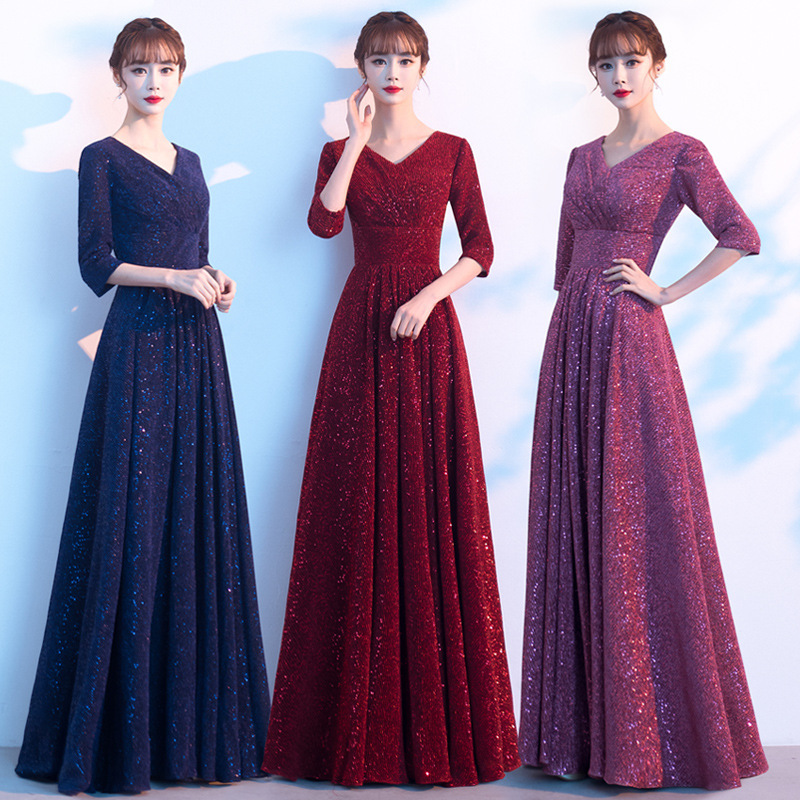 Choir Performance Outfit for Women 2026 New Slim-Fit Slimming Performance Dress Adult Modern Stage Evening Dress Spring Season