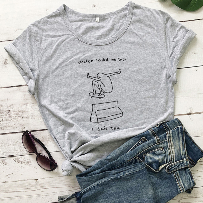 doctor call me s * ck T-shirt new fashion short sleeve letter printed T-shirt