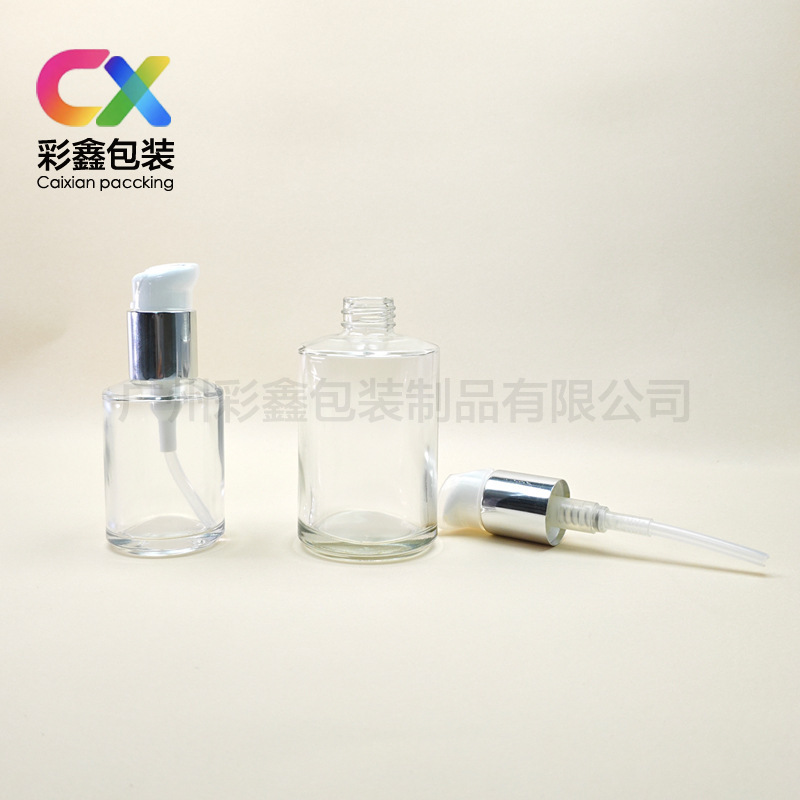 新款现货60-125ml多效全能乳液精华液瓶企鹅按压泵斜肩香水分装瓶|undefined