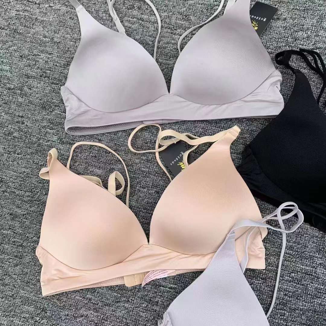 Nuevo sujetador brillante estilo francés sexy mama colección ropa interior pequeño pecho push up ropa interior cómoda push up sujetador sin costuras