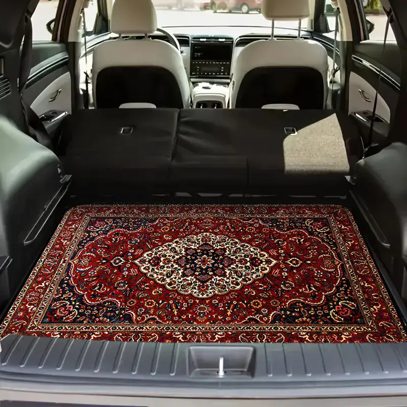Cross-Border Temu American-Style Car Trunk Mat, Wear-Resistant, Dirt-Resistant, Easy to Care For, Decorative Floor Mat, Skin-Friendly, Dust-Proof, Soundproof Mat