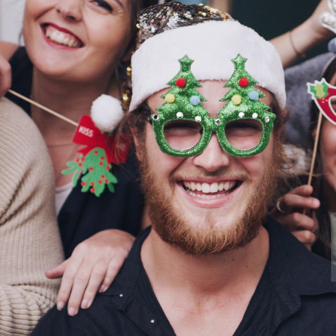 Árbol de Navidad transfronterizo gafas fiesta de Navidad para adultos niños árbol de Navidad gafas árbol de Navidad punto gafas
