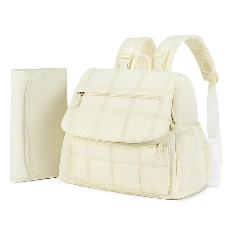 Amazon nueva mochila de pañales inflables bolsas de pañales con bolsillo aislante de pañales de viaje con almohadilla de pañales