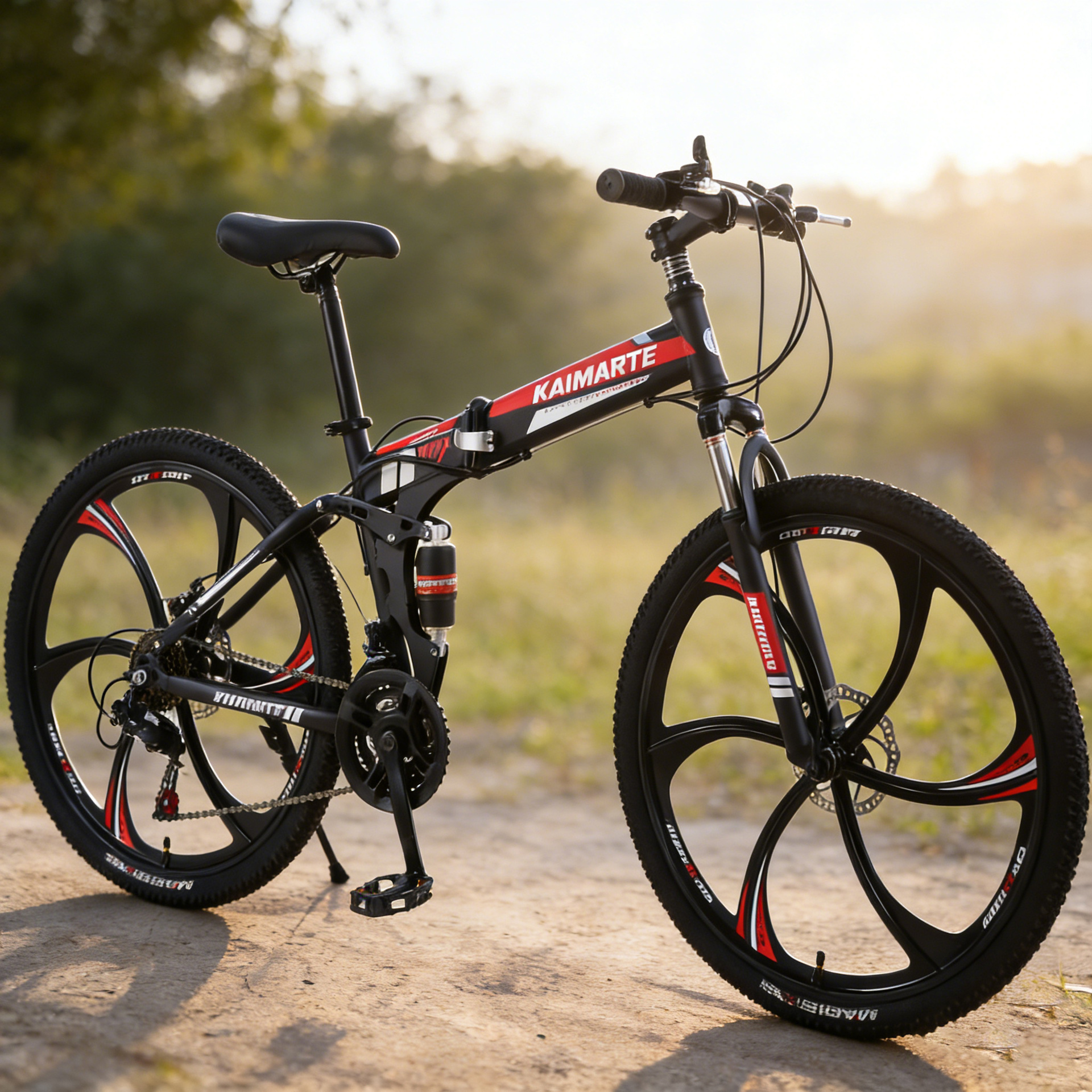 Bicicleta de Montaña Plegable al Por Mayor del Fabricante, Suspensión Trasera, Velocidades Variables, 26 Pulgadas, para Adultos, Estudiantes, Jóvenes y Viajeros