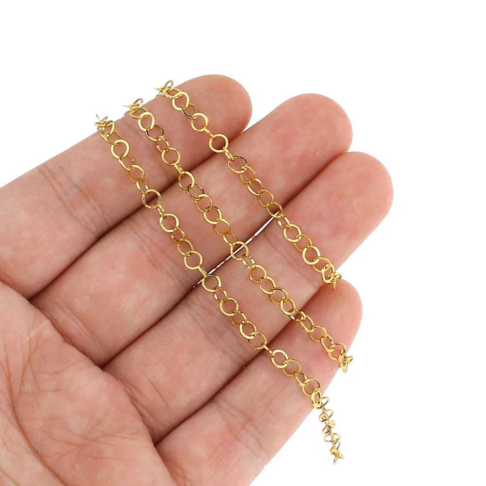 Solid Color Pattern 1 Piece 304 Stainless Steel 1M Jewelry Accessories Chain
