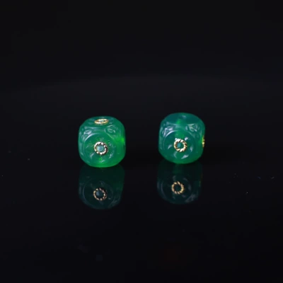 Zərgərlik ara hissələri | and Dropshipping - green-agate-square-beads-10mm