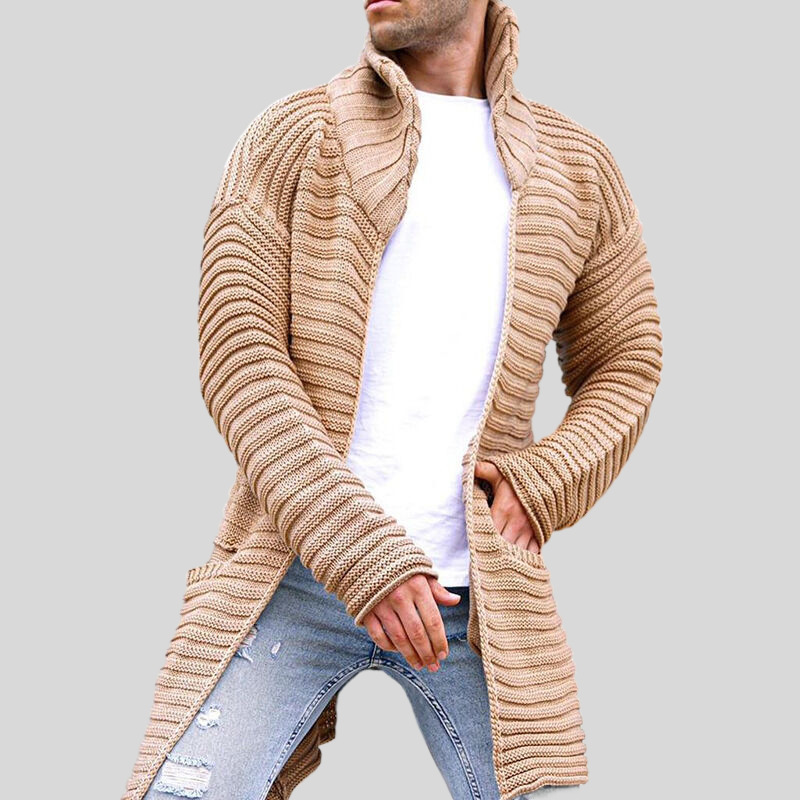 2023 Otoño e Invierno Nuevo cardigan de color sólido cuello alto de manga larga suéter de punto abrigo transfronterizo Amazon suéter europeo y americano