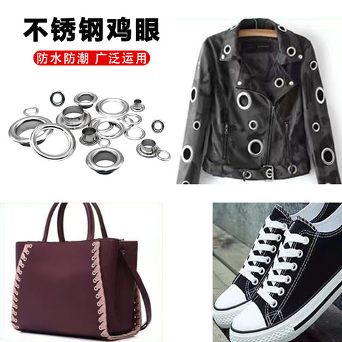 Round metal gas eye buckle belt metal corn eye buckle stainless steel corrosion-resistant backpack rustless iron gas eye corn eye buckle