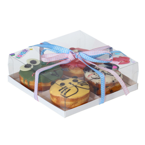 Children's Day Children's Day 4 pieces 6 pieces donut fruit tower kindergarten souvenir puff cake packaging box