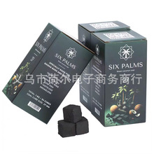 阿拉伯水烟CUBES 27 方块54颗椰壳碳 SIX PALMS慢燃水烟椰子壳炭