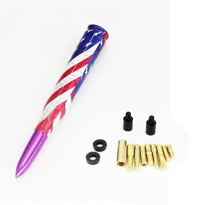 Universal car modification vehicle antenna - purple-colorful-national-flag-design