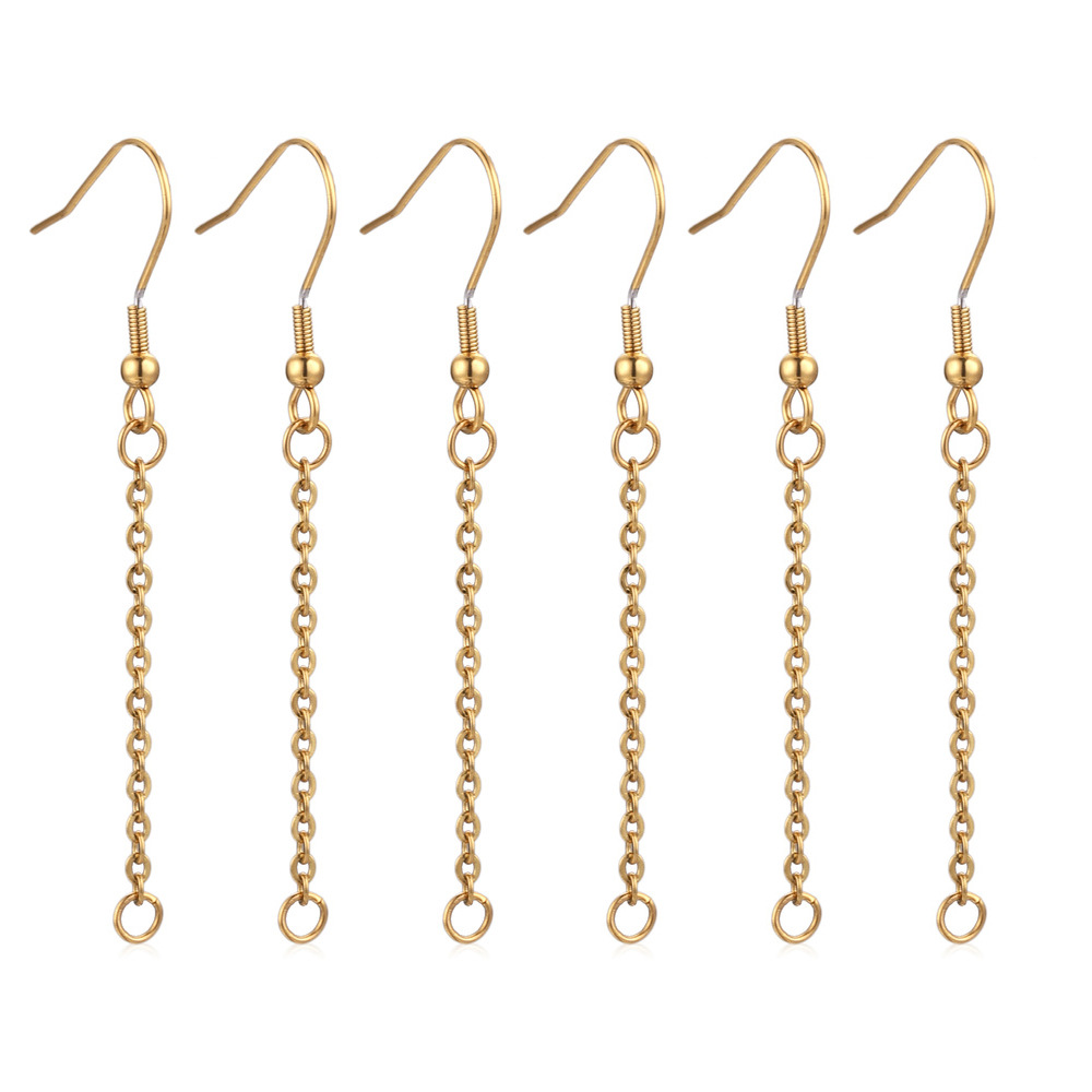 20 PCS/Package Stainless Steel Solid Color Hook Earring Findings Simple Style display picture 1
