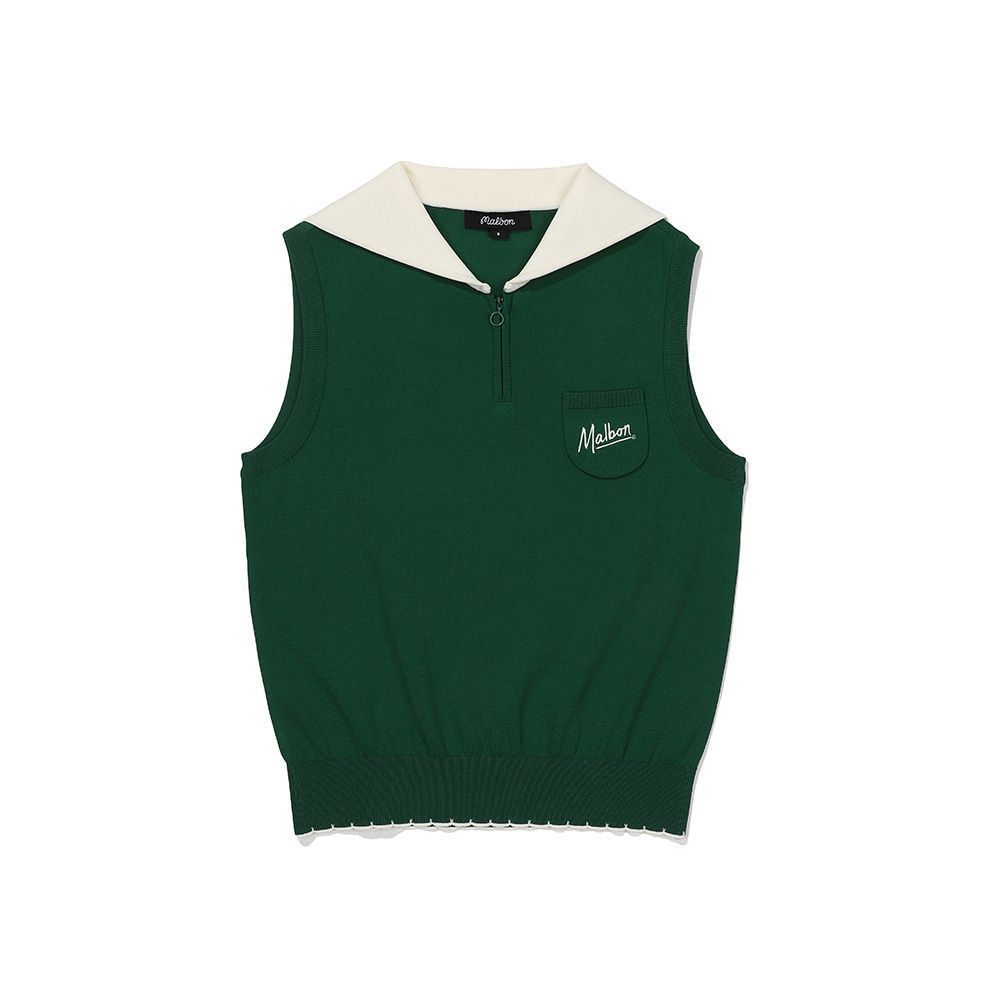 Korean 2023 New Original Single Golf Women's Knitted Vest Sports Casual Knitwear