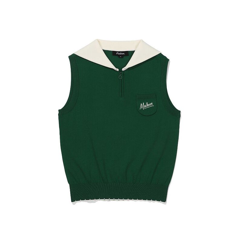 Korean 2023 New Original Single Golf Women's Knitted Vest Sports Casual Knitwear