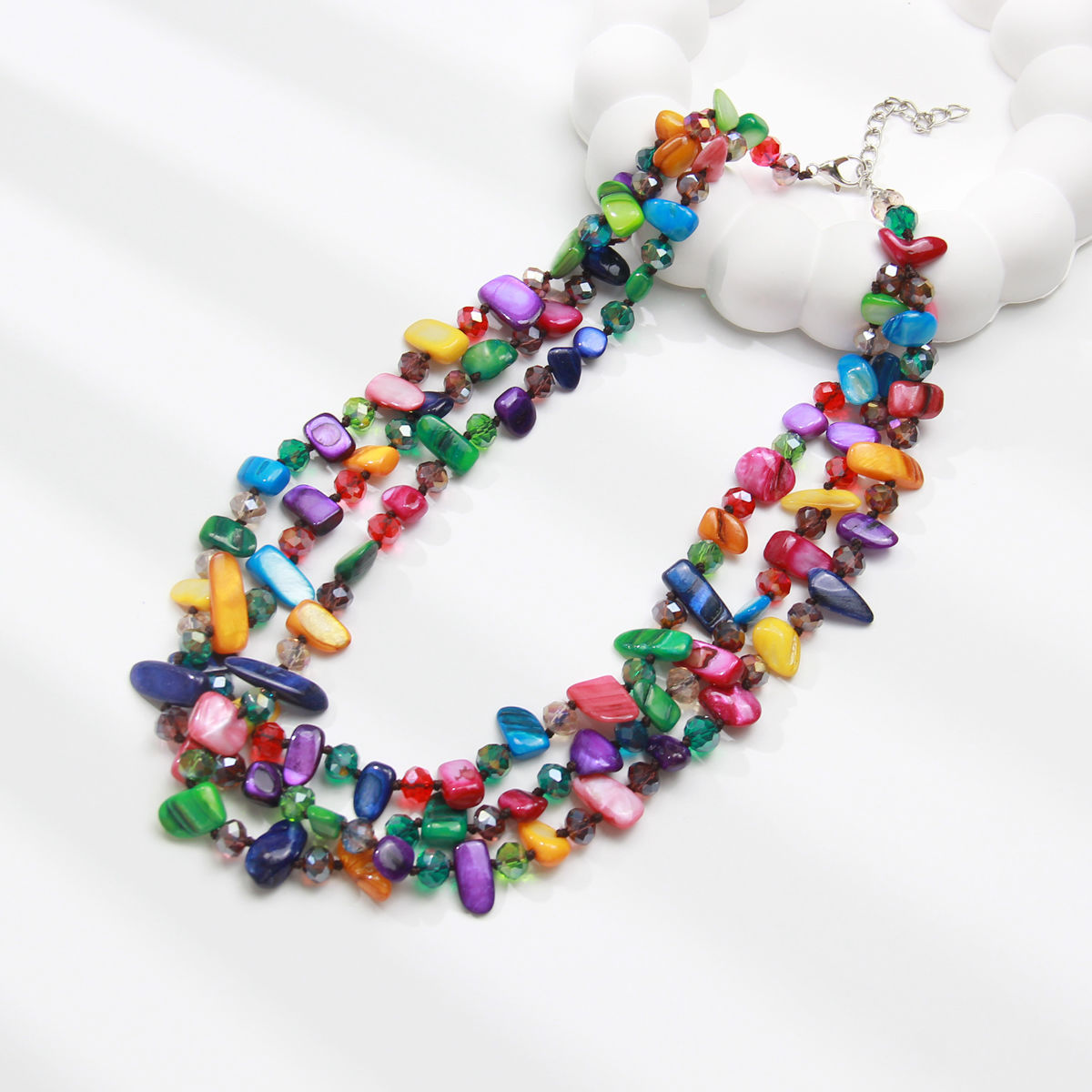 105g Weight Necklace Classification Shell Chain Material Beaded Chain Chain Type 1 Piece Quantity Holiday, Travel Occasion Shell Material Geometric Pattern Women's Gender Vacation, Simple Style Style Vacation Simple Style Geometric Shell Beaded Chain Beaded Necklaces Wholesale 6