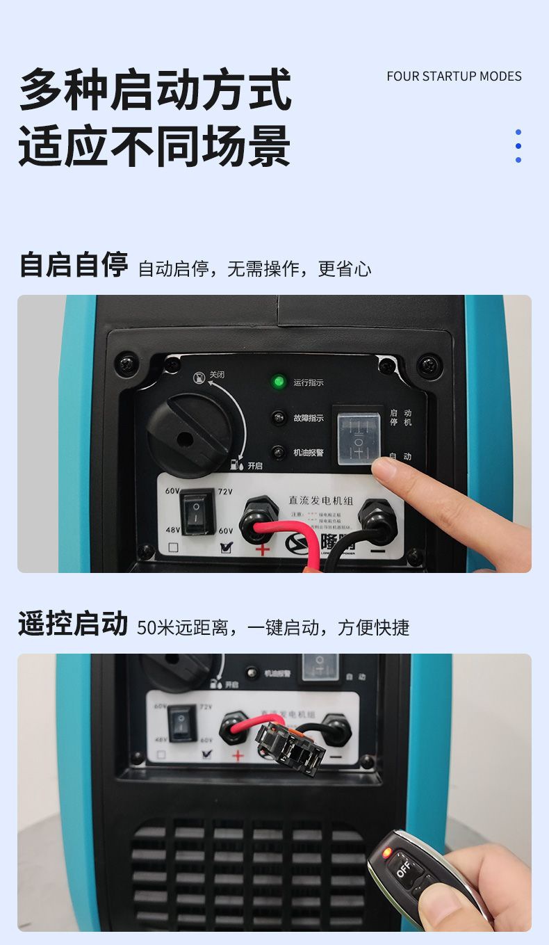 Longpeng Electric Vehicle Range Extender Generator 60/72V Installation-Free Gasoline Small Portable Two-Wheel and Three-Wheel Universal