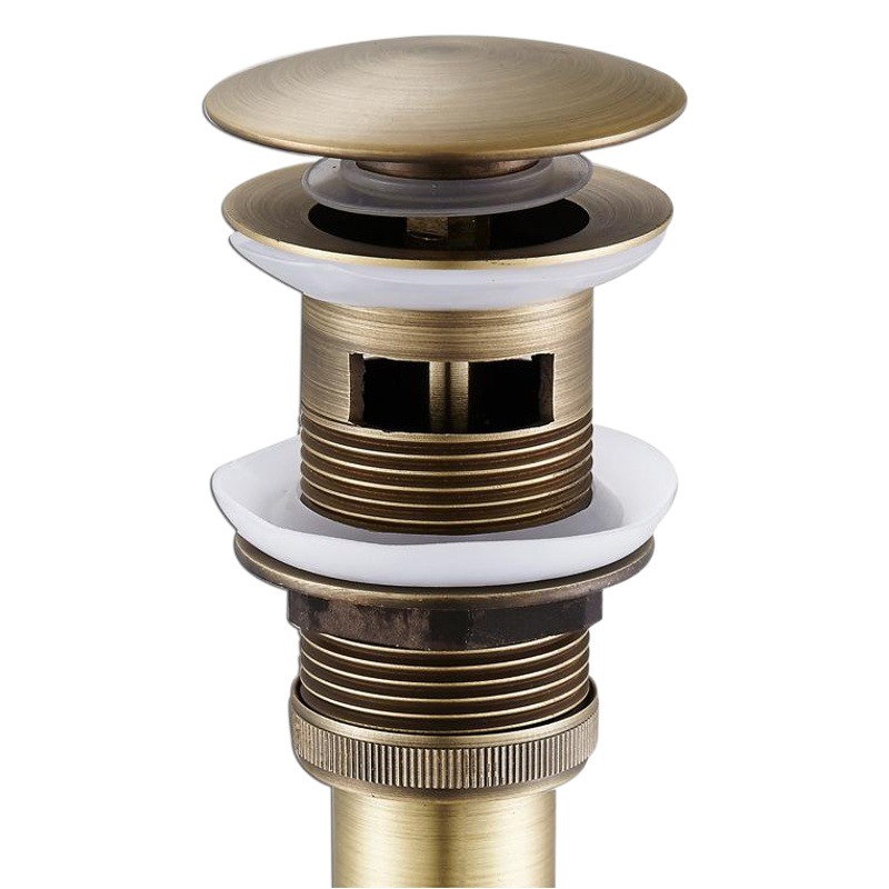 Fábrica al por mayor Push-tipo europeo retro rebote escurridor material de latón antiguo escurridor de bronce