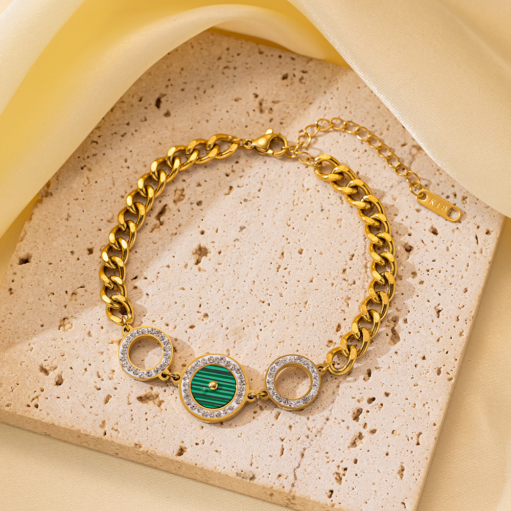 25g Weight 0.03µm-0.05µm Gold Plating Thickness PVD Coated Gold Plating Process 18K Real Gold Plated Plating Material 304 Stainless Steel Pendant Material Zircon Inlay Material Bracelets Classification 304 Stainless Steel Chain Material Cuban Link Chain Curb Chain, box chain, Twisted Rope Chain, snake chain, figaro chain Chain Type 1 Piece Quantity Daily Occasion 304 Stainless Steel Material Eye, Flower, Butterfly Pattern Women's Gender Casual, Simple Style Style Enamel, Inlay Craft Casual Simple Style Eye Flower Butterfly Titanium Steel Zircon Bracelets In Bulk 28