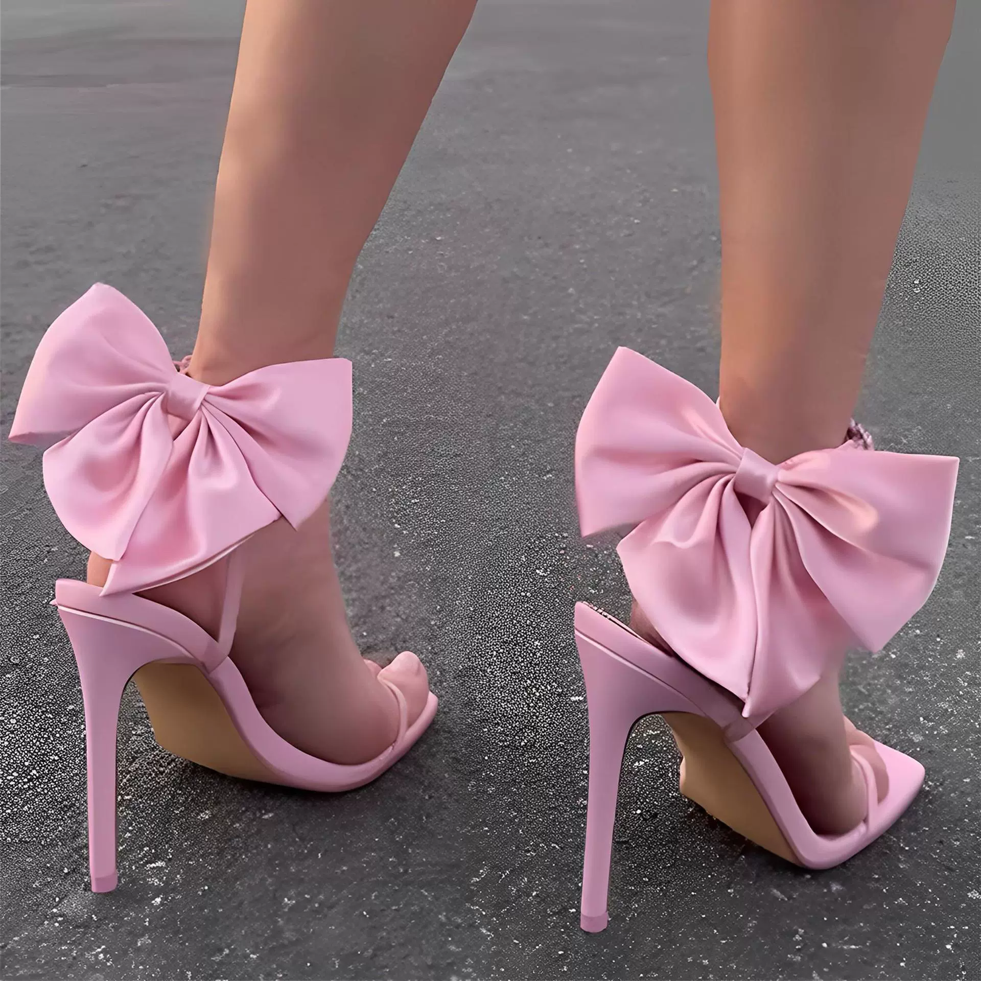 Туфли-лодочки HighHeels2024, ремешок-«one‑word» с бантом сзади, каблук 11,5 см, размеры 35–42