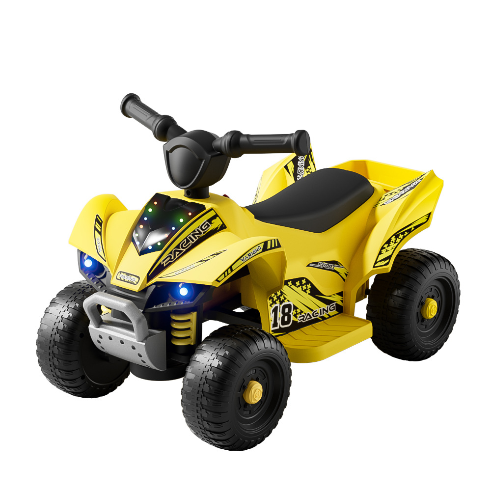 2025 nuevo coche de playa para niños motocicleta eléctrica de cuatro ruedas todoterreno para niños iluminación música recargable se puede sentar en el coche de escalada