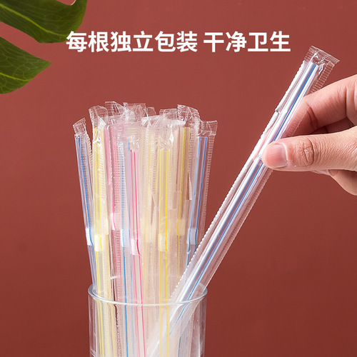 Japanese disposable straws individually packaged for household juice drinks, soy milk, curved single straws, independent for pregnant women and children