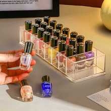0FE9指甲油收纳盒甲油胶置物架多层化妆品工具展示架子桌面透明彩