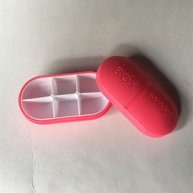 国境を越える薬箱 持ち運びに便利な小型薬箱 6グリッド4グリッドミニカプセル薬箱|undefined