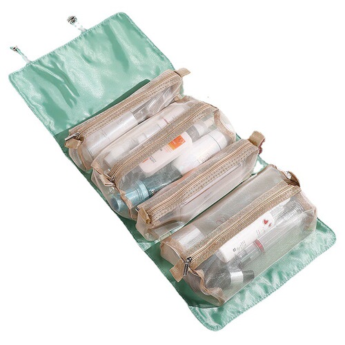 Cosmetic bag detachable four-in-one portable on-the-go storage bag cosmetics female travel bag makeup brush tool
