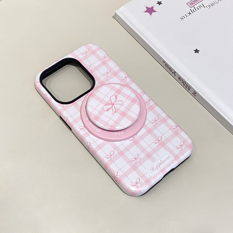 磁気フィルムつや消しツーインワン日本と韓国スタイルのリボン Apple 16ProMax/15 携帯電話ケース落下防止に適しています|undefined