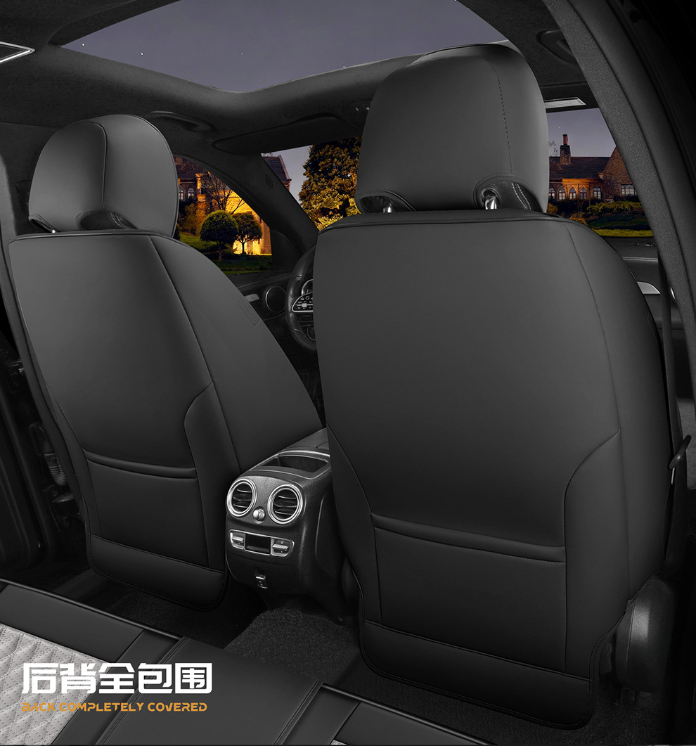 Five-Seat Car Seat Cushions, Fully Enclosed, Suitable for All Seasons, Full Leather Car Seat Covers, Wear-Resistant and Dirt-Resistant Leather Car Seat Cushions