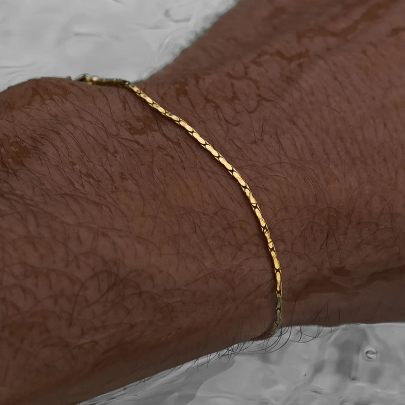 Chihang Jewelry Cross-border Titanium Steel Bracelet Internet Celebrant Explosive Wire Chain Bracelet Men's Simple Fashion Personality Bracelet