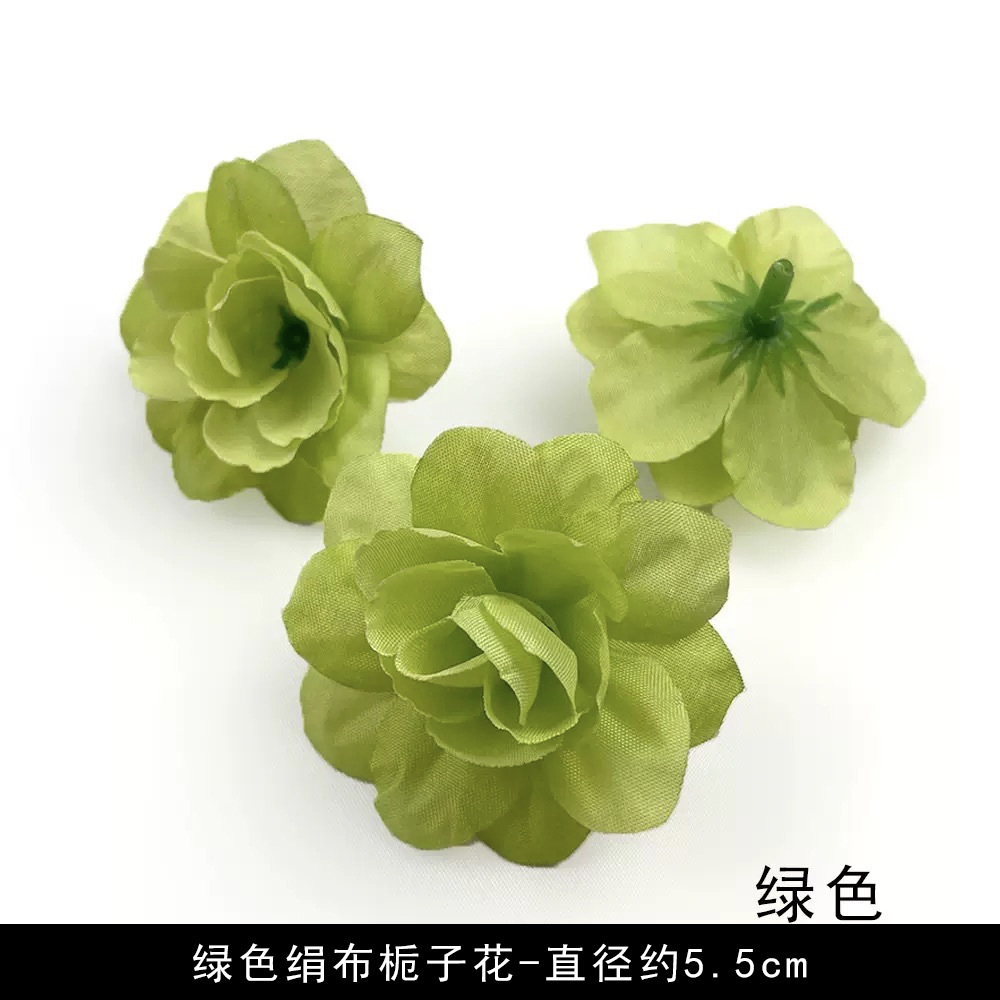 Simulación verde flor al por mayor flor falsa hecha a mano material pinza de flores accesorios de tocado de flor pequeña decoración del salón de bodas