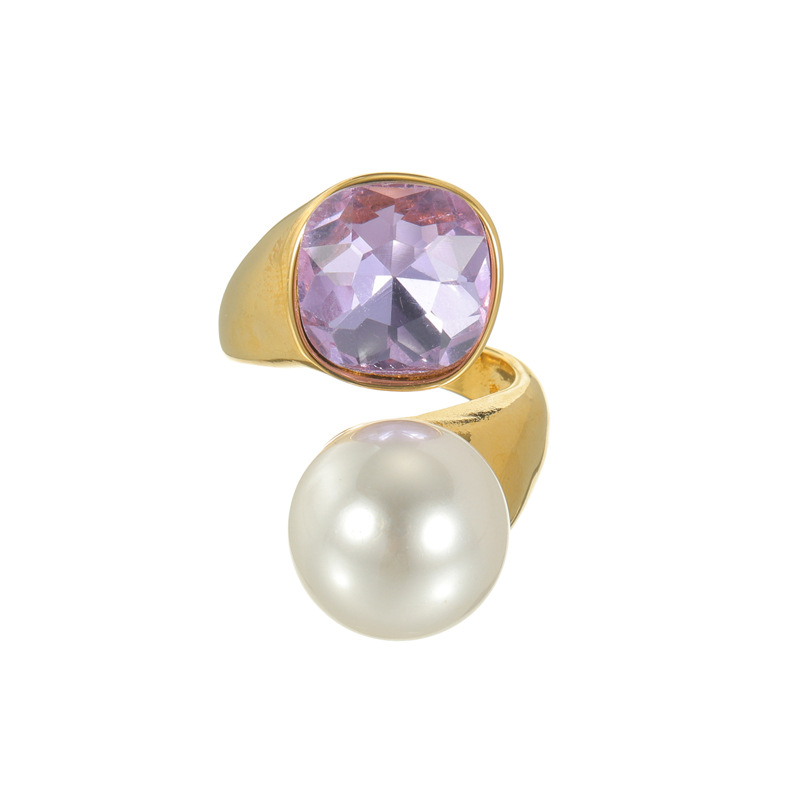 Anello donna in acciaio inox stile retrò francese con zircone_voghion.com
