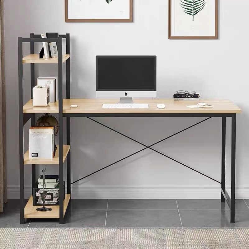 Table Simple Rental House Home All-In-One Gaming Table Bedroom Desk Bookshelf Study Desk Double Computer Table