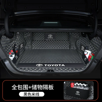 Trunk Mat – Surrounded by Camry Trunk - upgraded-model-black-rice-fully-surrounded-partitions-default-item