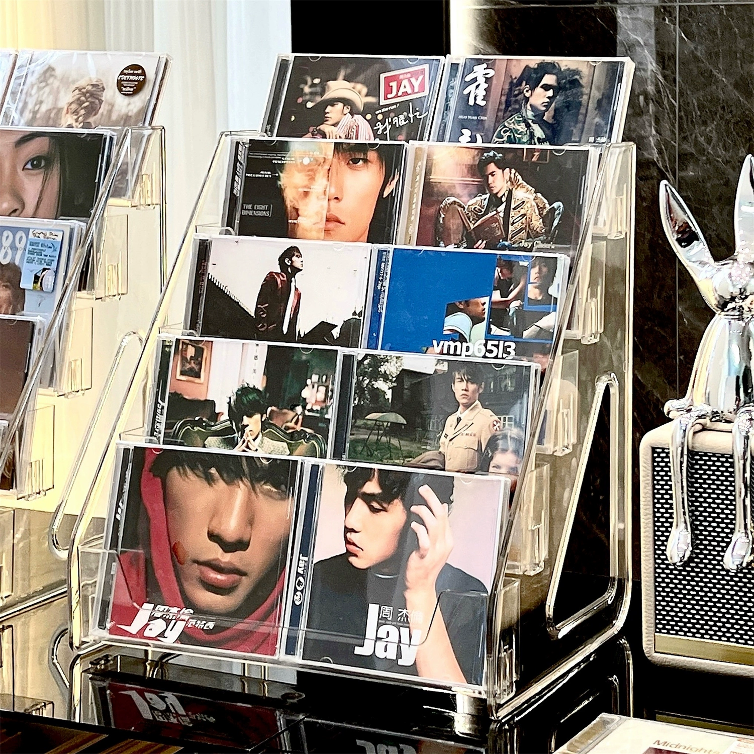 CD disc acrylic ladder vinyl record box disc disc tape playback display