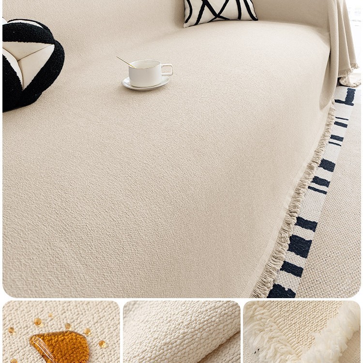 2024 nuevo sofá de peluche impermeable toalla de tela antideslizante cuatro estaciones anti-gato universal cubierta de sofá todo incluido