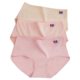 Zi Qiao Li striped lady cotton underwear plus size solid color briefs