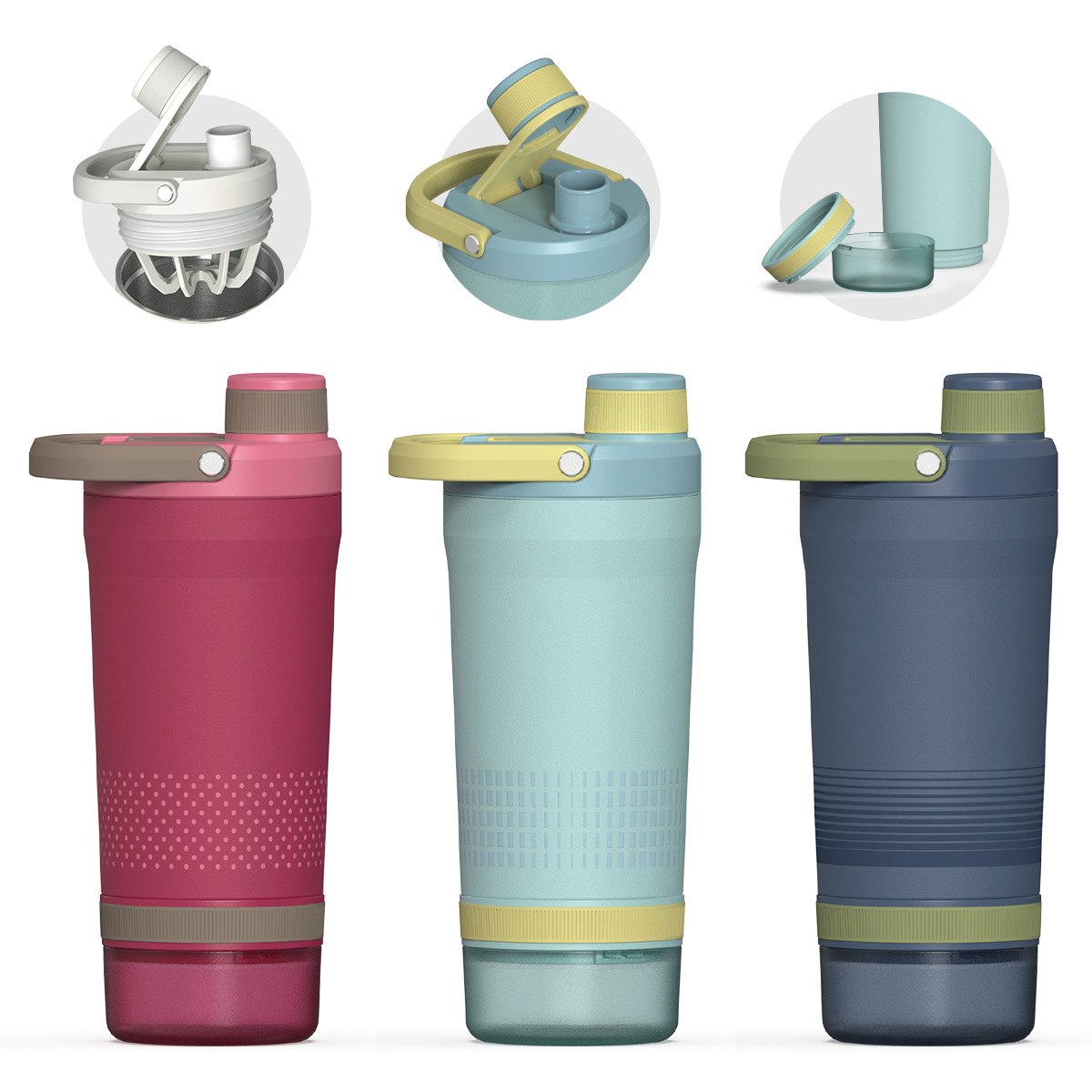 Edelstahl Shaker Becher Für Sport Und Trinkflasche_voghion.com