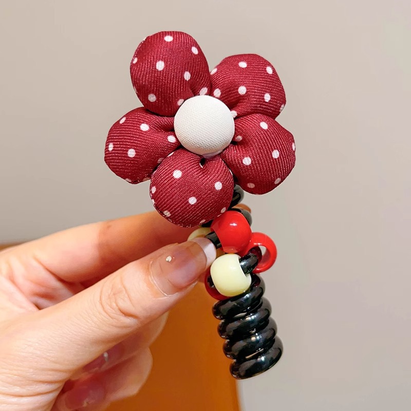 Gradiente de color gelatina línea telefónica cabello anillo cabeza cuerda para mujeres 2025 nueva banda de goma de cola de caballo alta toque de sombrero sin rastro temperamento