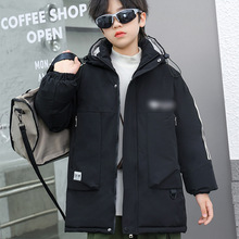 中大童外套棉衣炸街潮牌儿童保暖加厚外套男童棉袄厂家批发白鸭绒