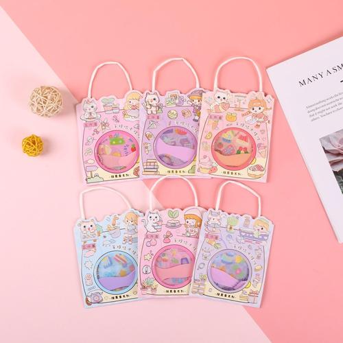 Handheld Gukka Set Gukka Children's Handmade Note Material Sticker Wholesale Stationery Cartoon Cute Gukka Sticker Gift Box